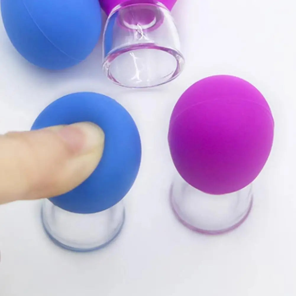 Silicone Facial Cupping Set 2/4 Pcs – Vacuum Massage Cups Facial Cupping Set PLUSH