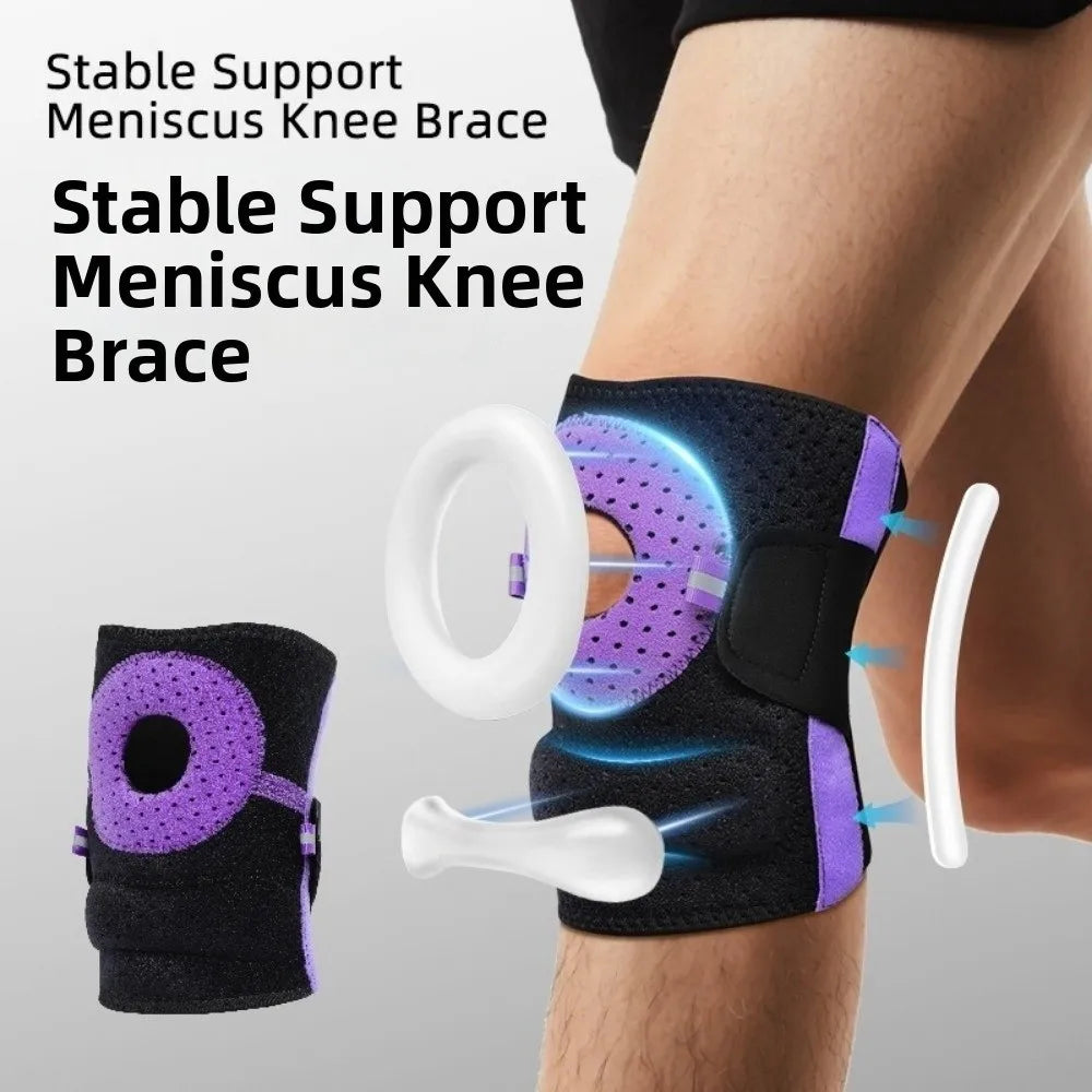 Adjustable Silicone Knee Brace – Breathable Anti-Slip Sports Support Sports Knee Brace PLUSH