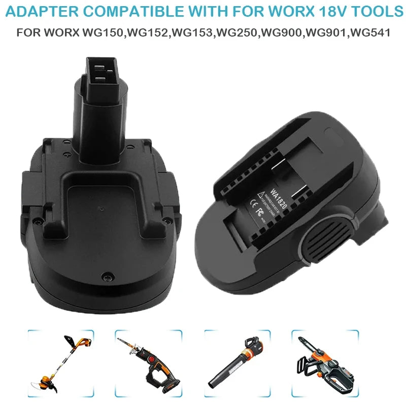 Worx 18V/20V Li-ion to NiCad Battery Adapter WA1820 Battery Adapter PLUSH