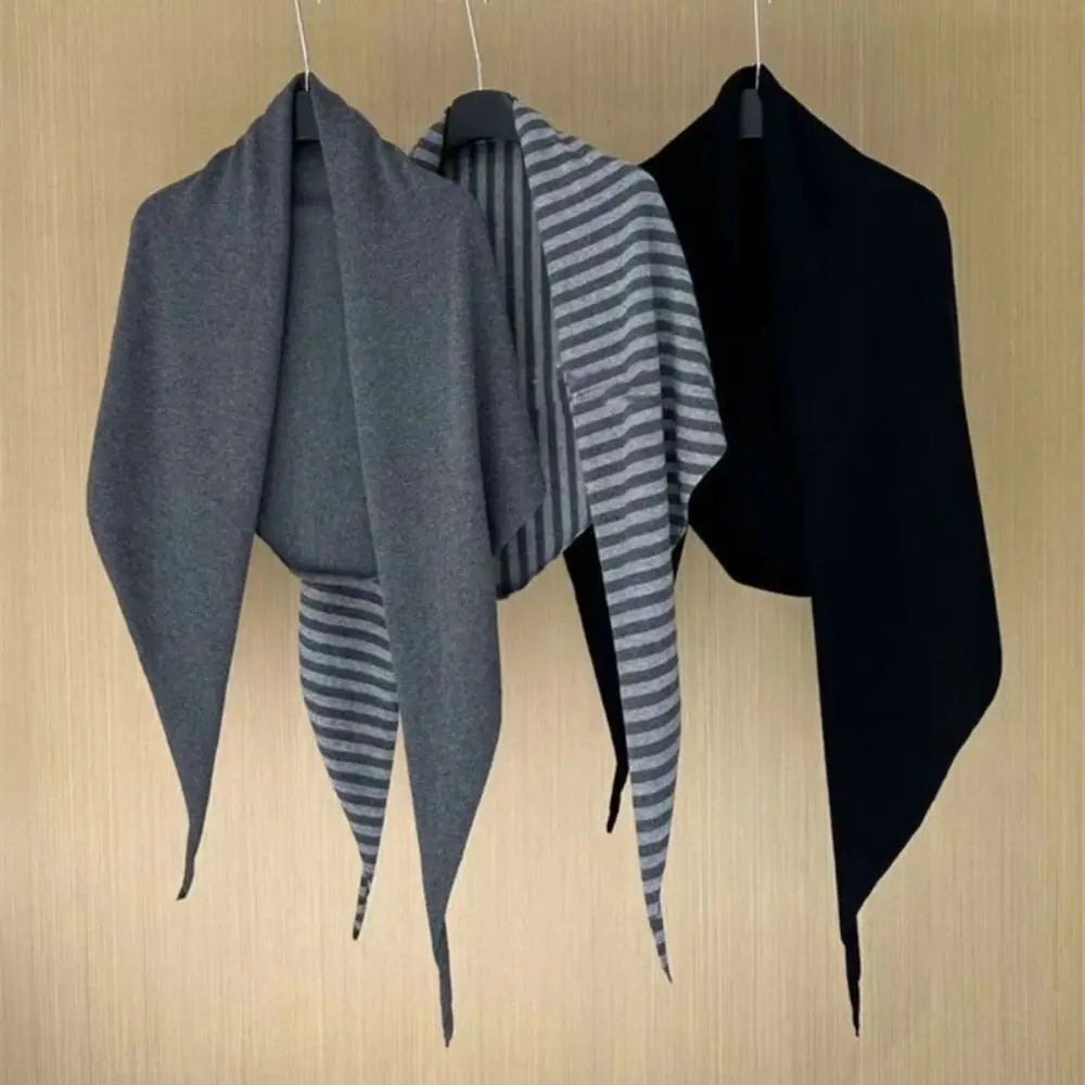 Women's Knitted Triangle Shawl Scarf – Windproof Warm Wrap Knitted Shawl Scarf PLUSH