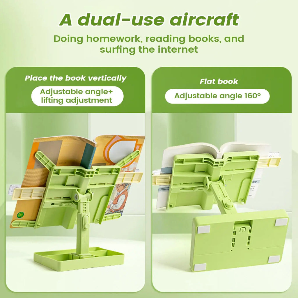 Adjustable Foldable Book Stand for Desk – Portable Book Holder Book Stand PLUSH