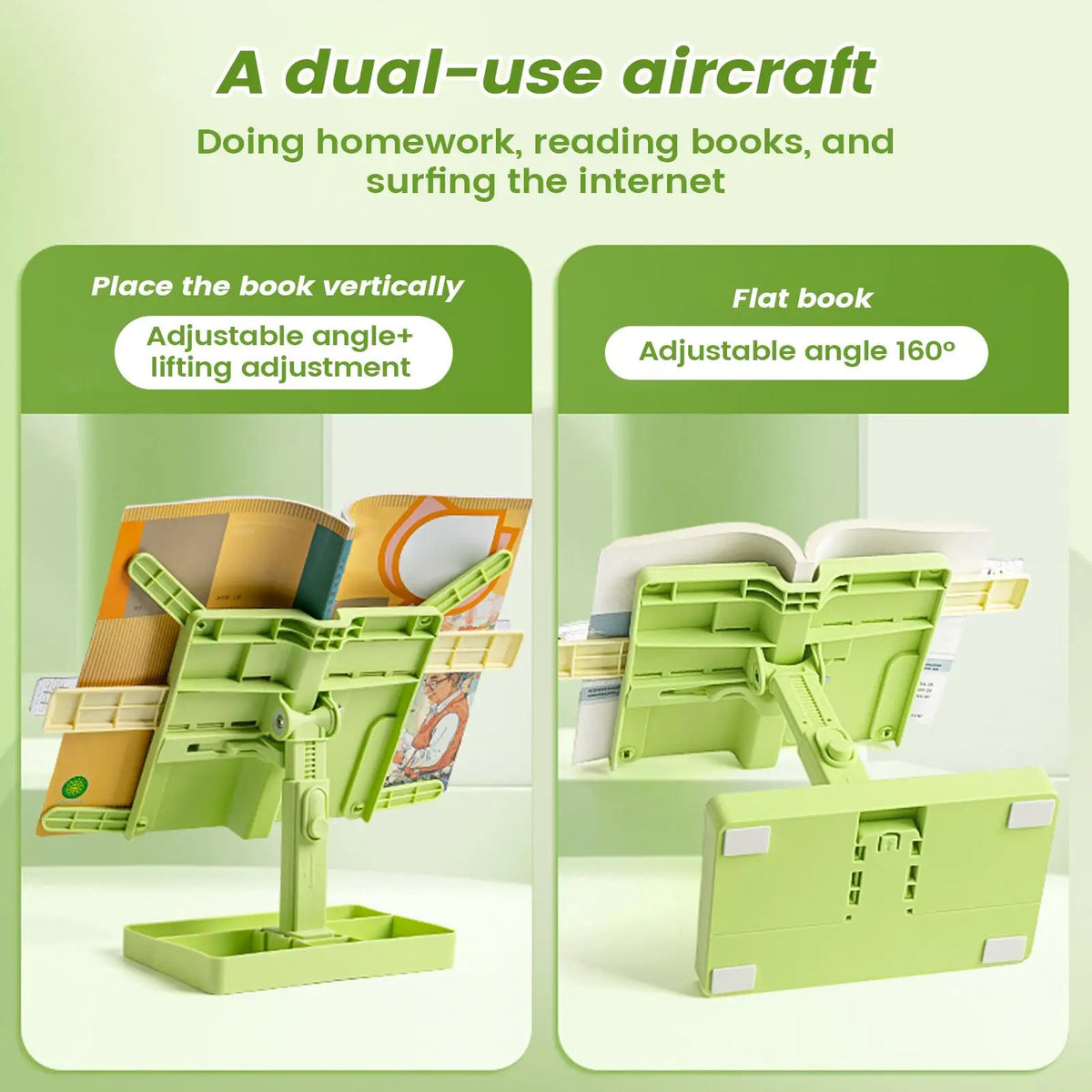 Adjustable Foldable Book Stand for Desk – Portable Book Holder Book Stand PLUSH