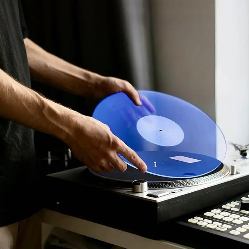 Acrylic Turntable Slipmat – Anti-Static Vinyl Record Player Mat Turntable Slipmat PLUSH