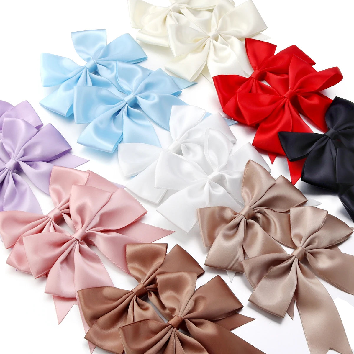 4pcs Satin Swallowtail Bows – DIY Jewelry & Hair Accessories Satin Hair Bows PLUSH