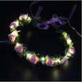 LED Flower Crown Headband – Luminous Garland Wreath for Women LED Flower Headband PLUSH light pink