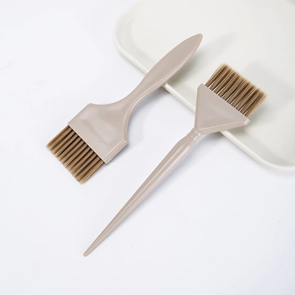2Pcs Dual Design Hair Dye Applicator Brush Set – Reusable Hair Dye Brush Set PLUSH 2pcs khaki