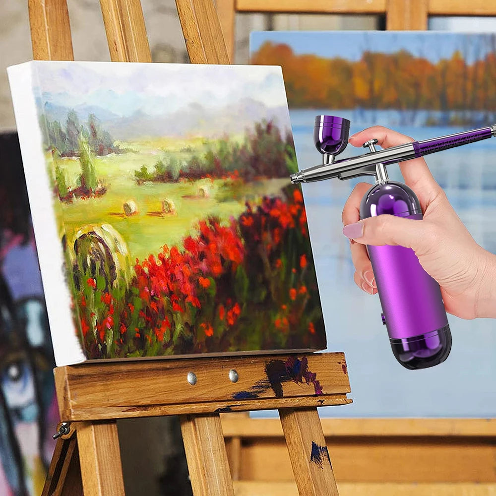 Wireless Mini Airbrush Kit with Compressor – Portable Spray Gun Airbrush Spray Gun PLUSH