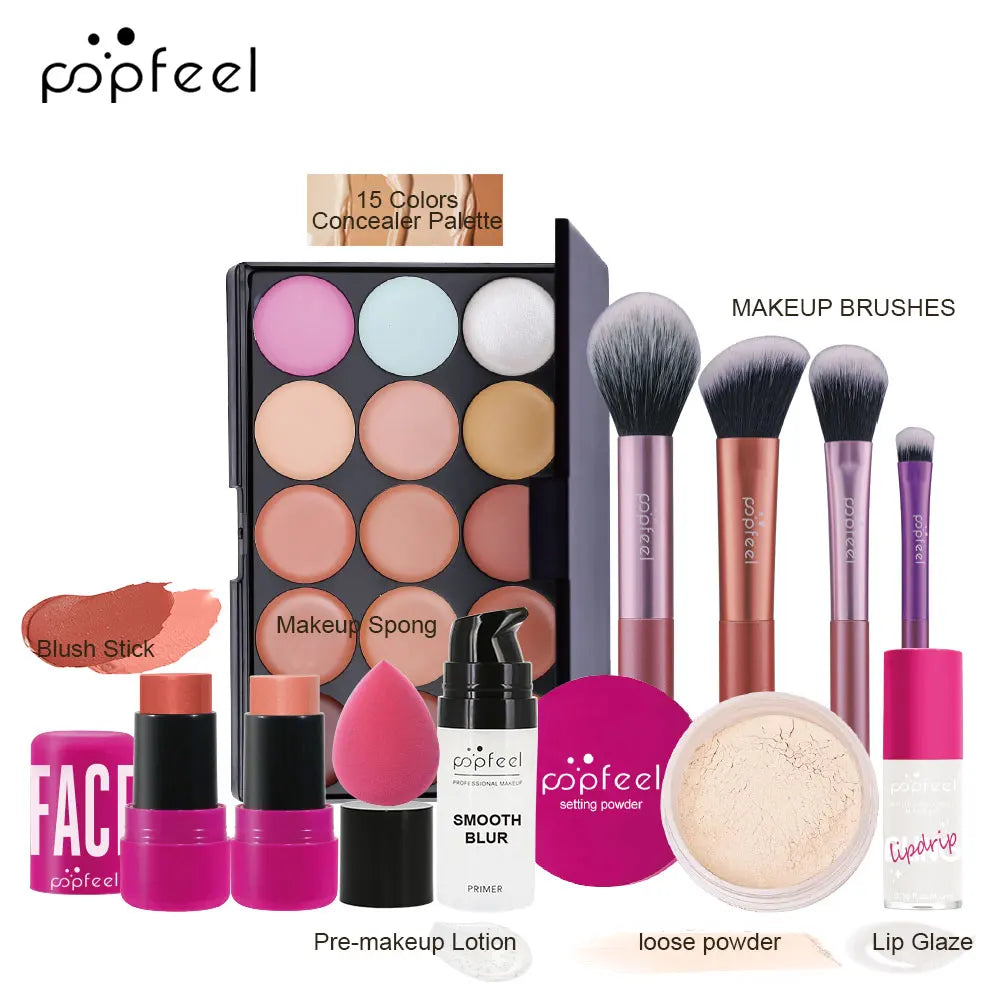 POPFEEL 11-Piece All-in-One Makeup Gift Set for Women & Girls Makeup Gift Set PLUSH