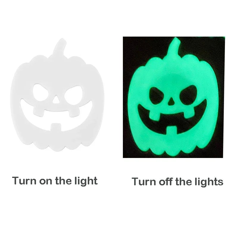 Halloween Glow in the Dark Silicone Coasters Ghost Pumpkin Silicone Coaster Set PLUSH A 10.1x10.5x0.4CM 1PCS