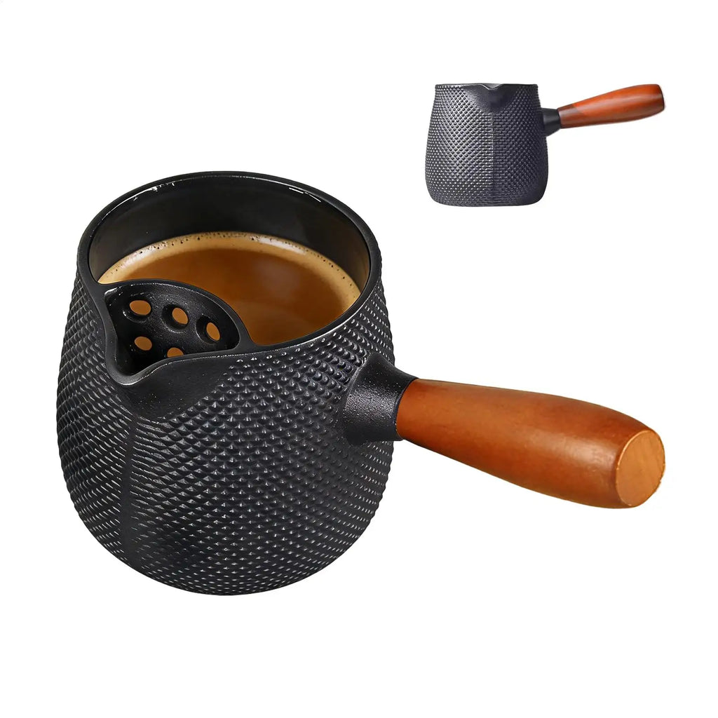 Cast Iron Teapot 600ml – Spill-Proof Kettle, Multi-Stove Cast Iron Teapot PLUSH