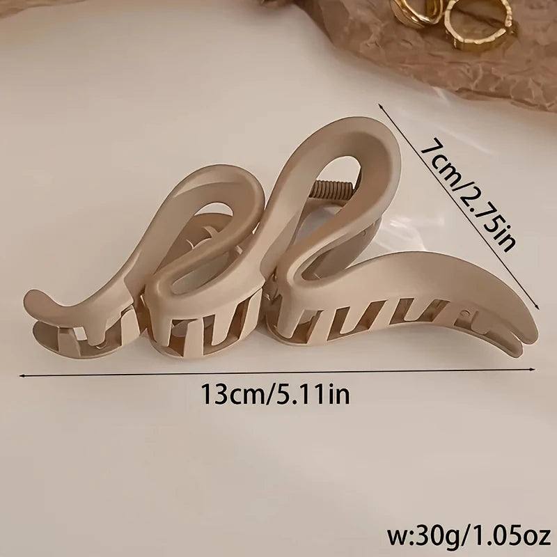 Women's Matte Wave Shark Clip – Retro Y2K Style Hair Clip Hair Shark Clip PLUSH