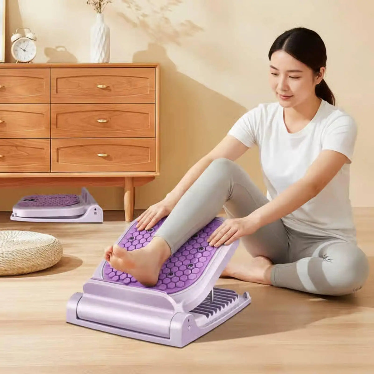 Leg Stretching Board – 10 Angles, Non-Slip Calf Stretcher Stretching Board PLUSH