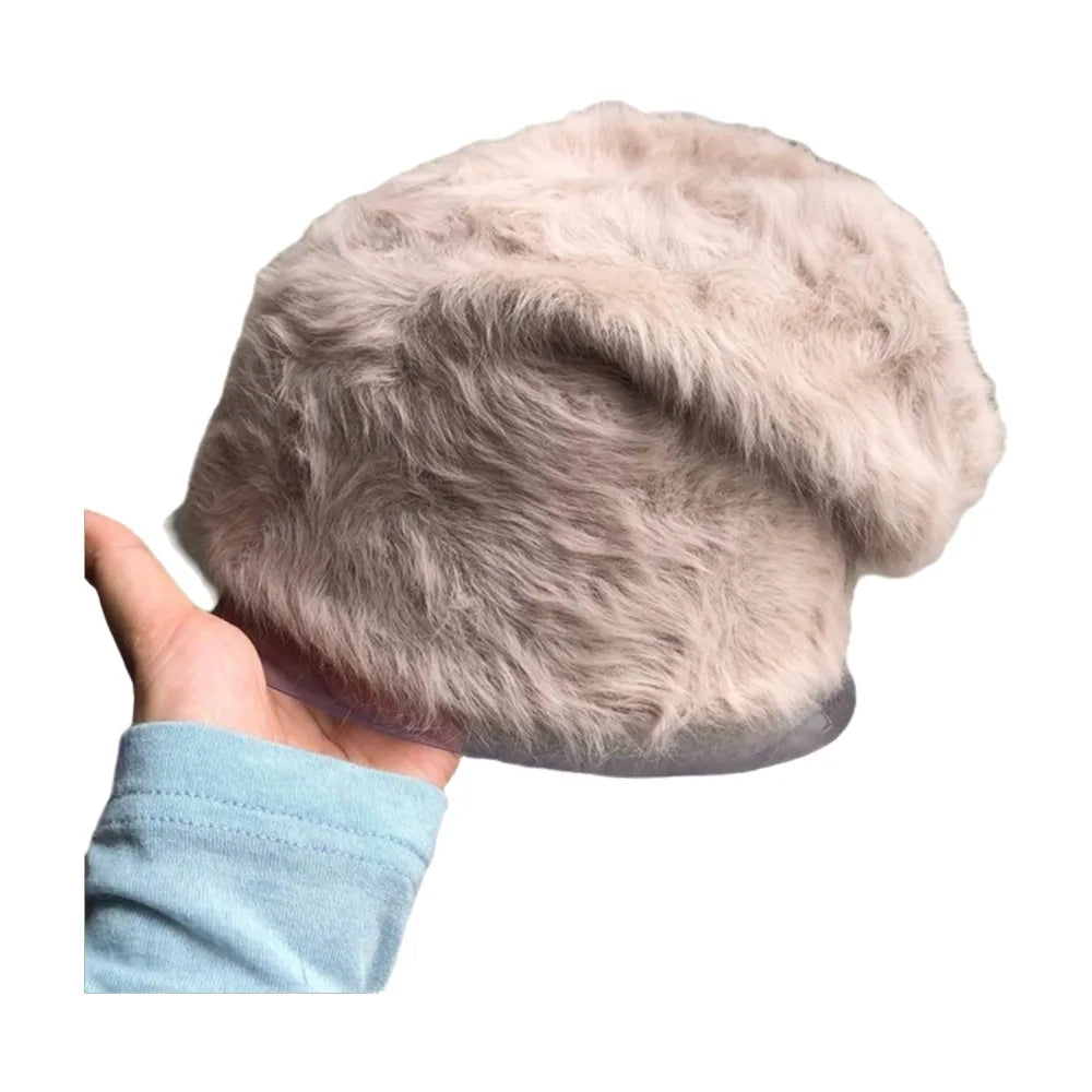 Women's Slouchy Knit Beanie Hat – Y2K Winter Thermal Skullcap Winter Knit Beanie PLUSH Khaki