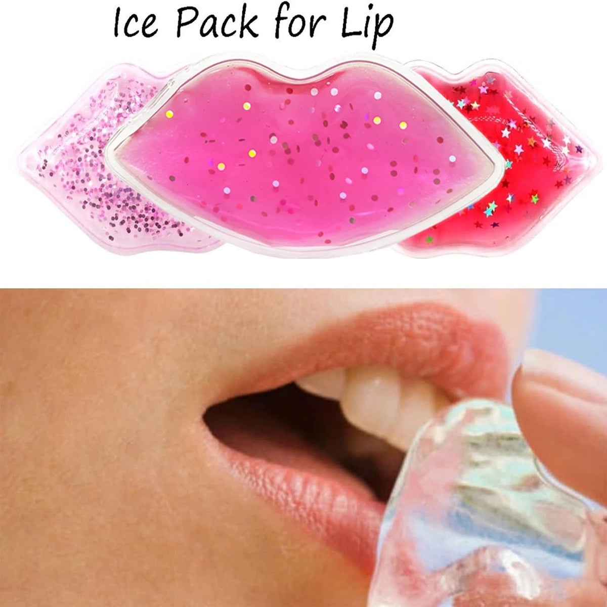 Lip & Eye Gel Ice Pack – Hot Cold Compress for Beauty Care Facial Gel Ice Pack PLUSH