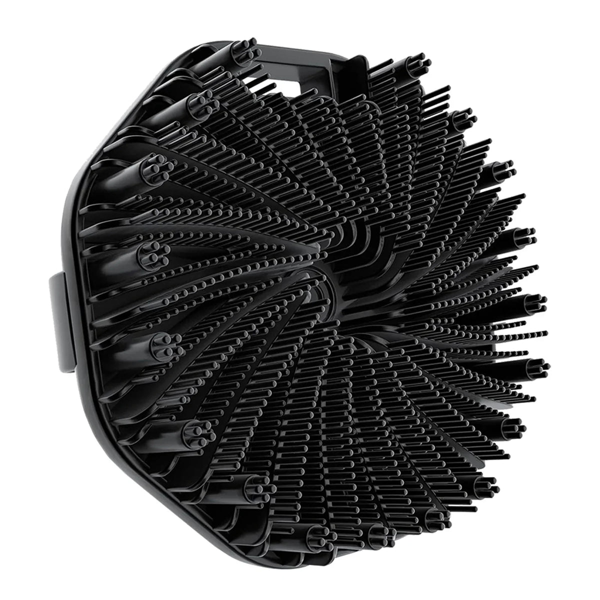 Silicone Body Scrubber Shower Brush with Non-Slip Hand Strap Silicone Shower Scrubber PLUSH Black
