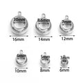 CCB Big Hole Spacer Beads 6–16mm | DIY Jewelry Making 30–100pcs Jewelry Spacer Beads PLUSH rhodium 14mm x 30pcs