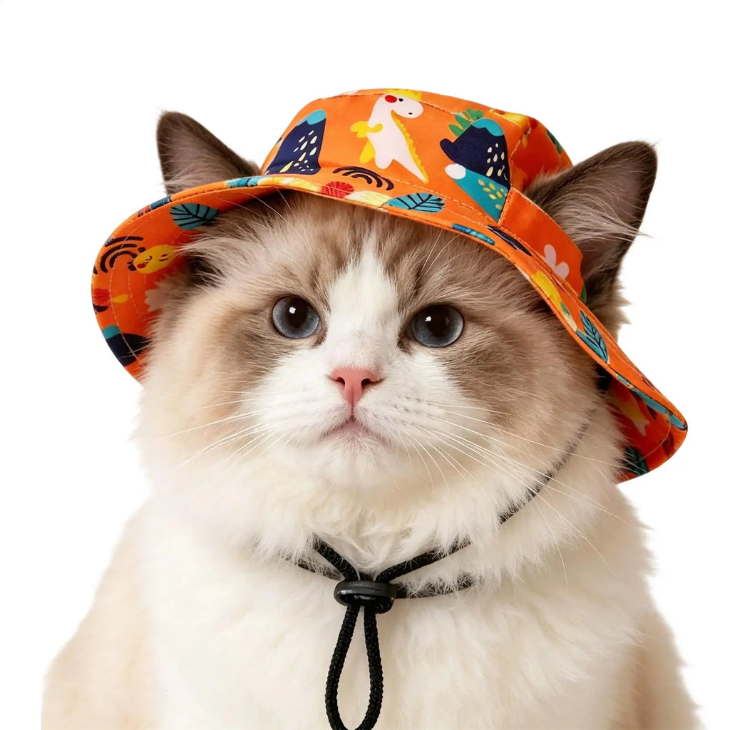 Adjustable Dog Sun Hat – Breathable Ear-Hole Pet Fisherman Cap Pet Sun Hat PLUSH