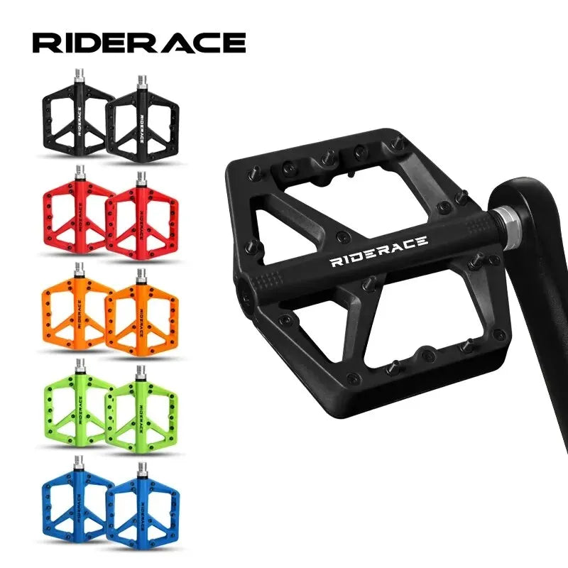 RIDERACE Ultralight Nylon Flat Bike Pedals BMX MTB Road Flat Bike Pedals PLUSH