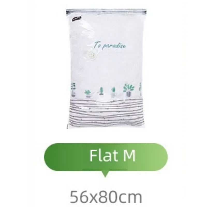 TAILI No-Pump Vacuum Storage Bags – Large Compression Bags Vacuum Storage Bags PLUSH flat Vacuum Bag M