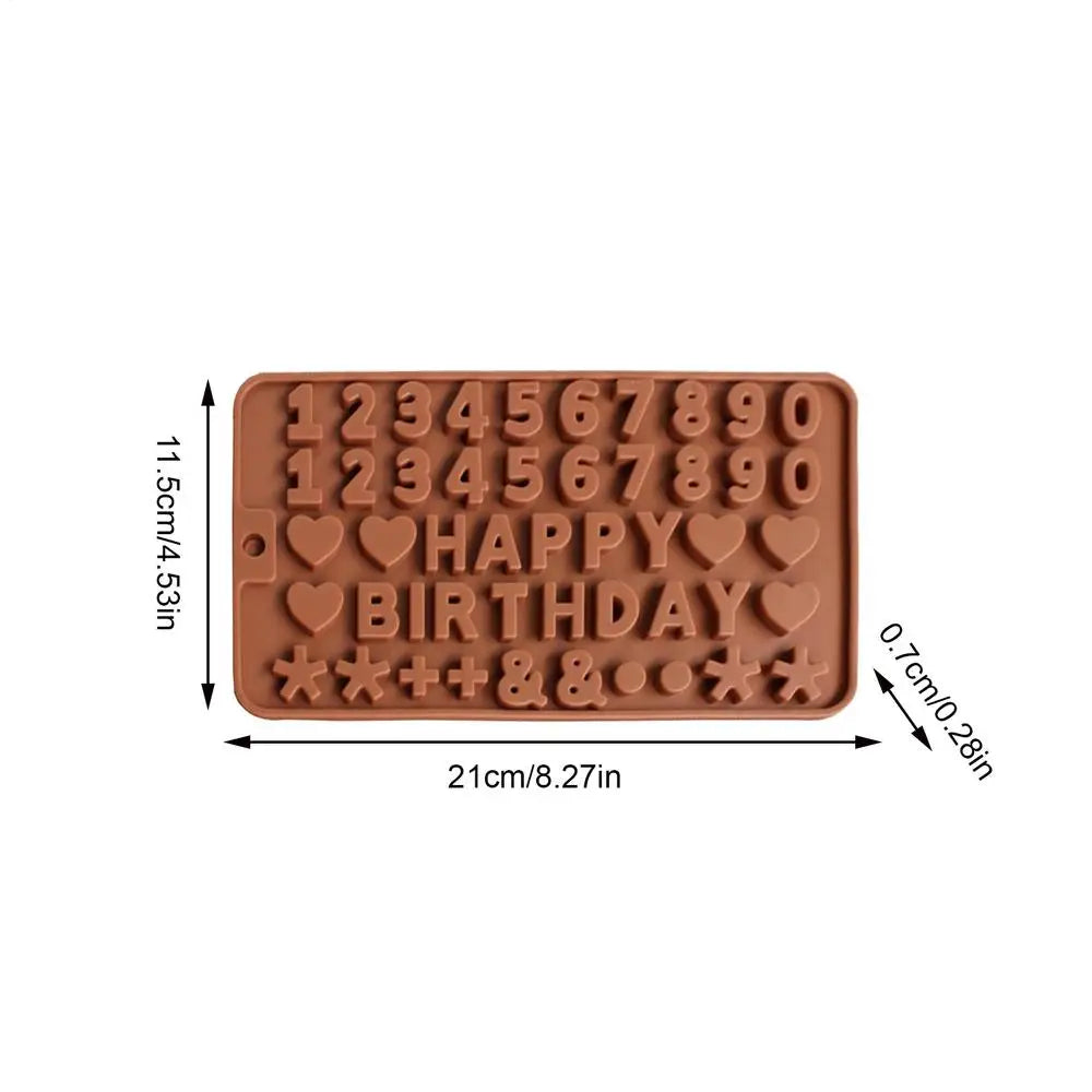 Silicone Chocolate Molds – Button, Letter & Number Shapes Silicone Baking Mold PLUSH number