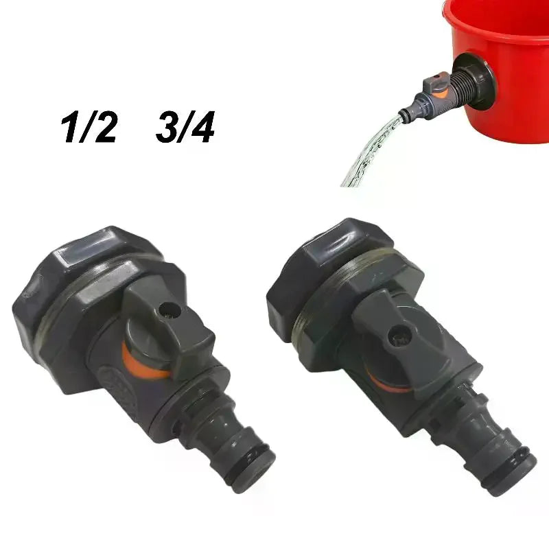 Water Tank Adapter with Valve – IBC/PVC Rainwater Connector Water Tank Adapter PLUSH
