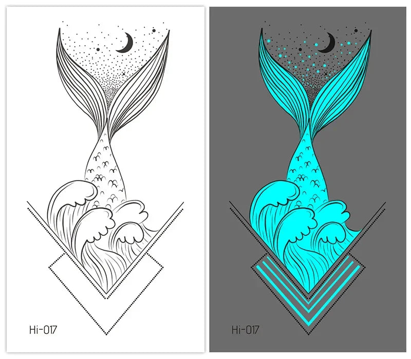 Luminous Butterfly Temporary Tattoo Stickers – Glow Body Art Temporary Tattoo Stickers PLUSH Hi-017