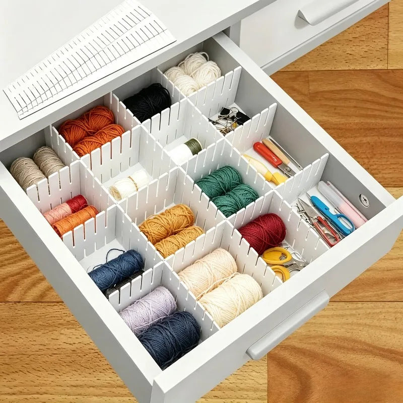 White Drawer Divider Partitions 4/8/12pcs – DIY Organizer Drawer Organizer PLUSH