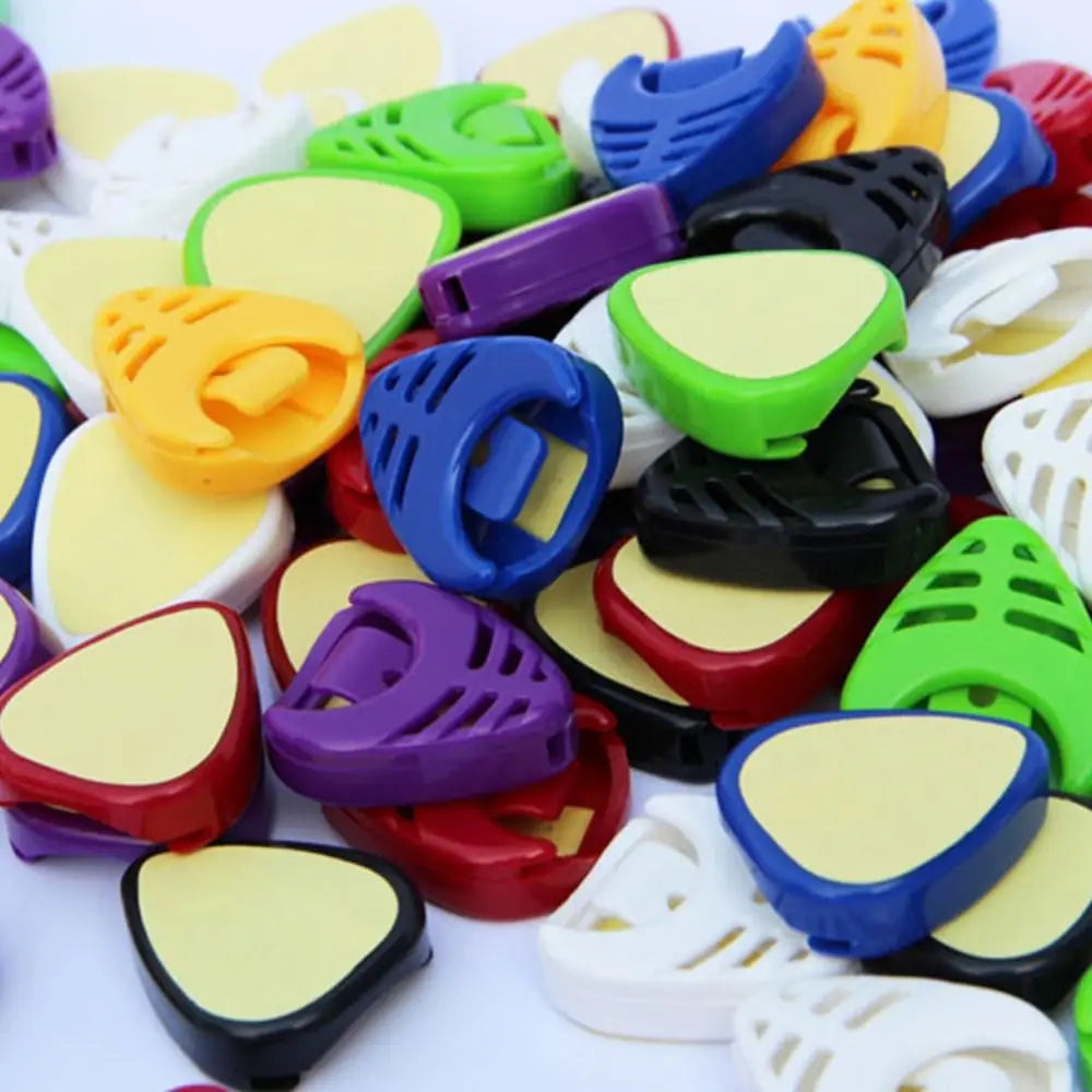 10pcs Heart Shape Adhesive Guitar Pick Holder Box | Random Color Guitar Pick Holder PLUSH