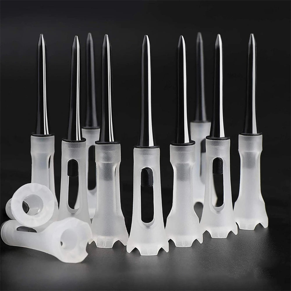83mm Low Resistance Golf Tees 10-Pack | Plastic Training Tees Golf Tees PLUSH