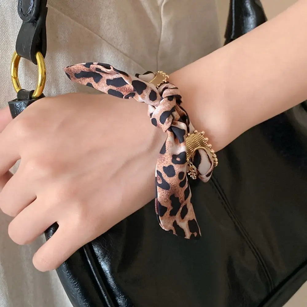 Bohemian Silk Cuff Bracelet – Retro Metal Alloy Scarf Bangle Cuff Bracelet PLUSH