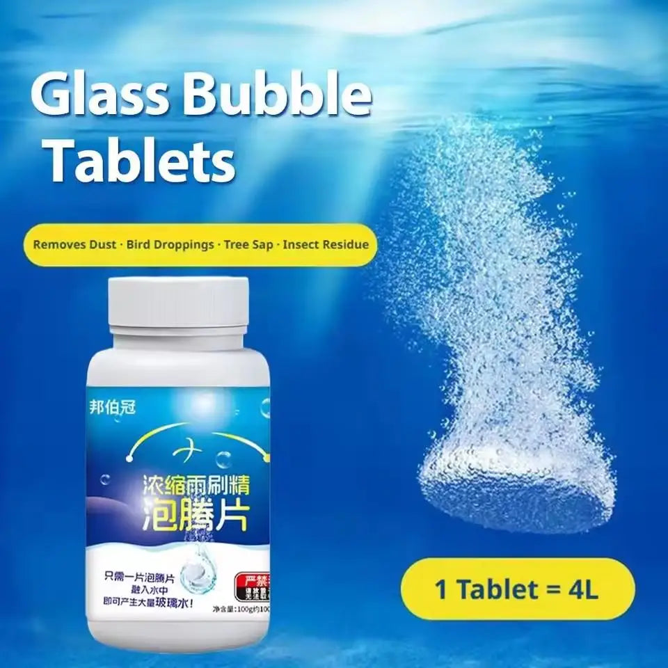 300pc Glass Cleaning Effervescent Tablets | Windshield Wiper Windshield Cleaning Tablets PLUSH