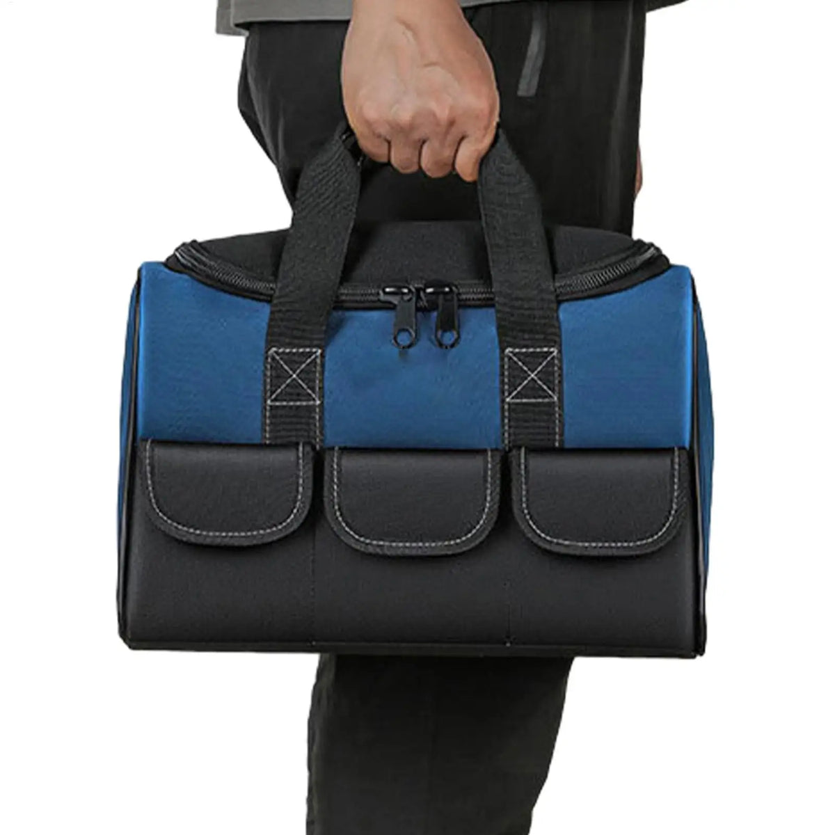 Large Waterproof Tool Bag – Multi-Pocket Electrician Pouch Tool Storage Bag PLUSH