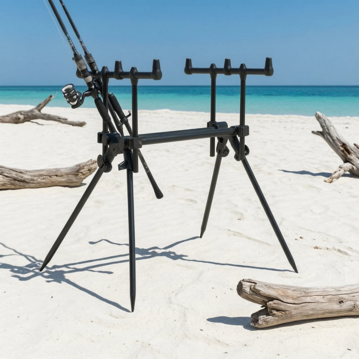 Fishing Rod Stand Adjustable Clamp Bankstick | Rod Pod Fishing Rod Stand PLUSH
