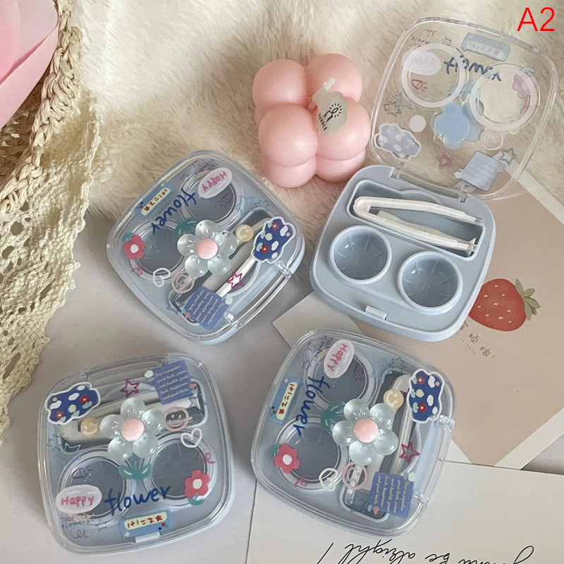 Butterfly Contact Lens Case with Mirror & Tweezers | Portable Contact Lens Case PLUSH style 7