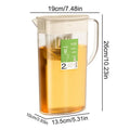 2L Large Water Pitcher with Lid, Strainer & Handle | Fridge Water Pitcher PLUSH White 2L