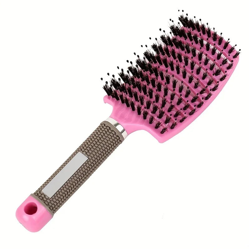 Magic Scalp Massage Detangling Hair Brush – Wet & Curly Detangling Hair Brush PLUSH Pink