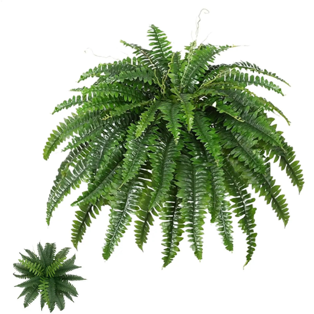 Artificial Fern UV Resistant Fake Plant – Indoor & Outdoor Artificial Plant Decor PLUSH