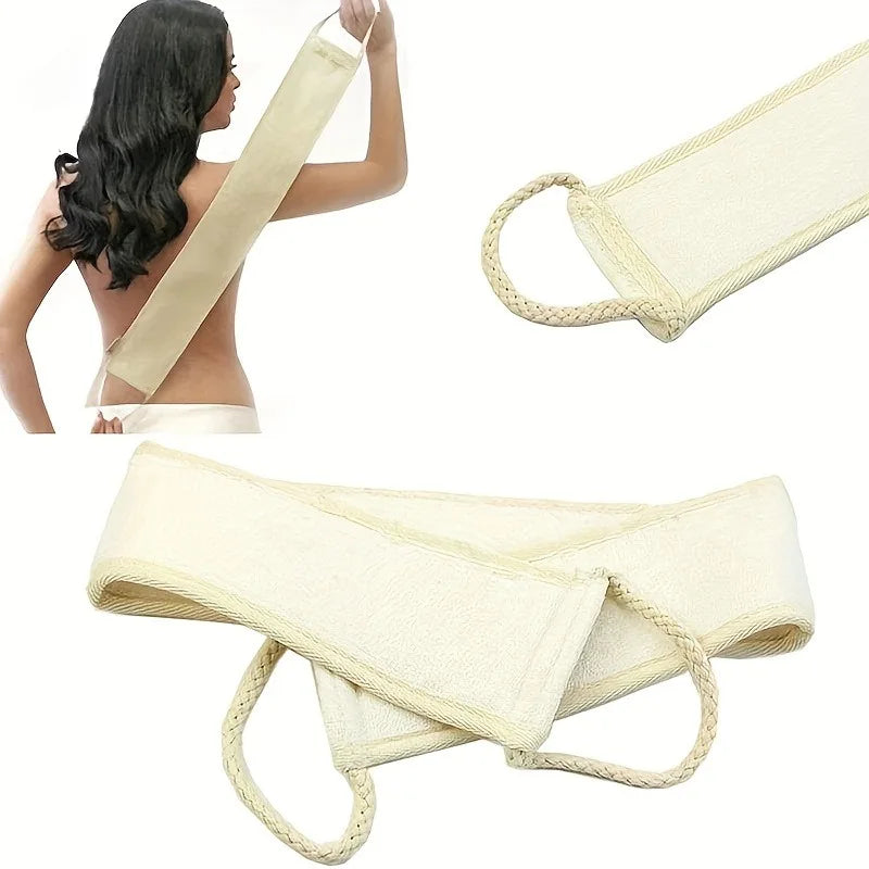 Exfoliating Body Scrubber – Long Bath Sponge with Strap Exfoliating Bath Sponge PLUSH