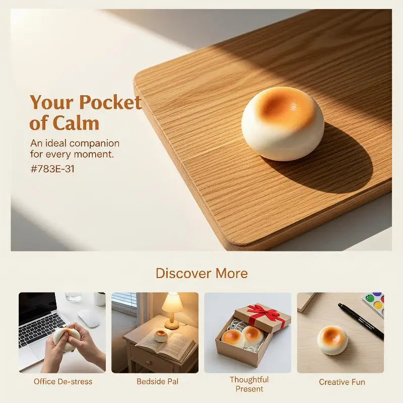 Mini Steamed Bread Squeeze Toy – Soft Slow Rising Sensory Toy Slow Rising Squishy Toy PLUSH