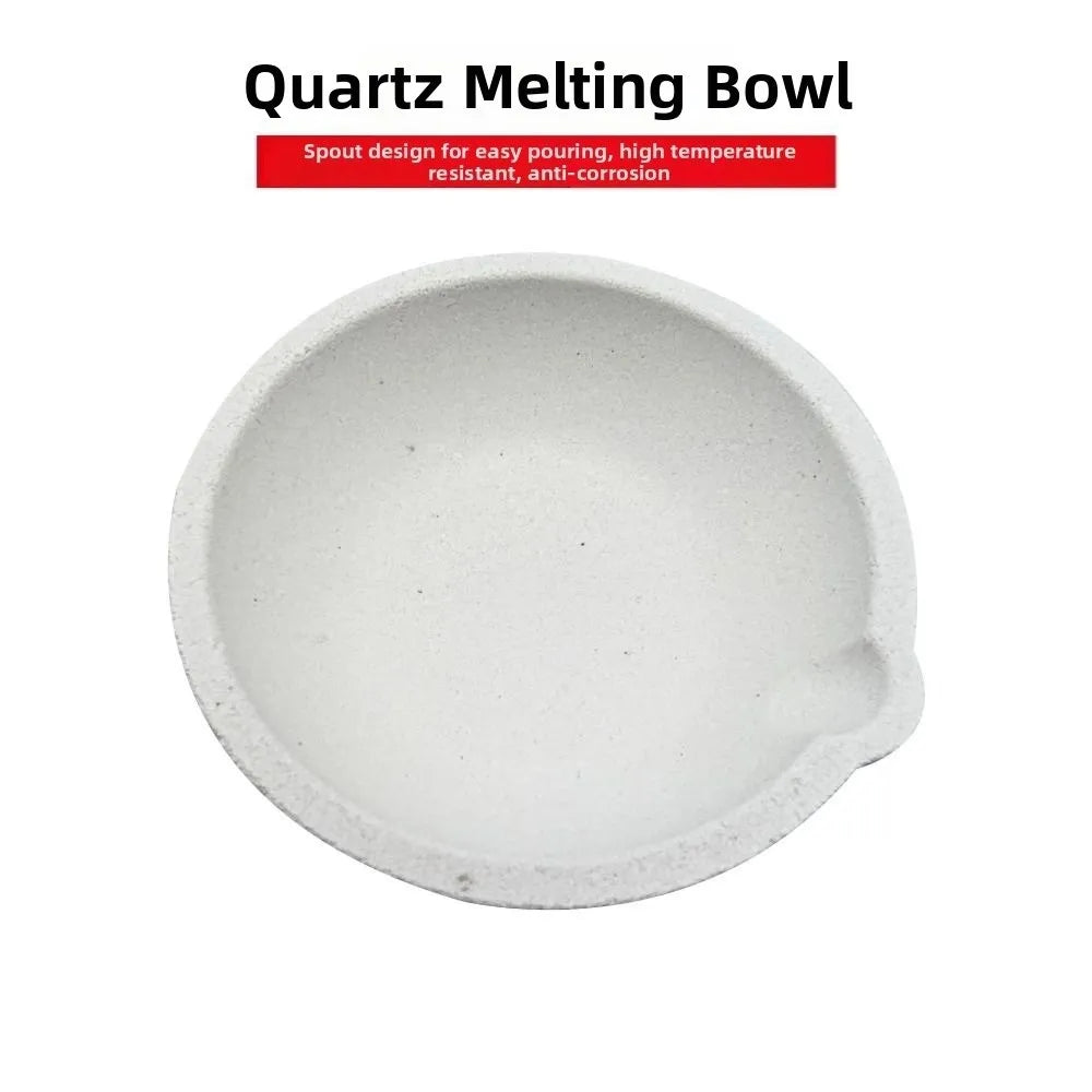 Quartz Crucible with Spout & Clip Tongs – Jewelry Melting Bowl Jewelry Melting Crucible PLUSH