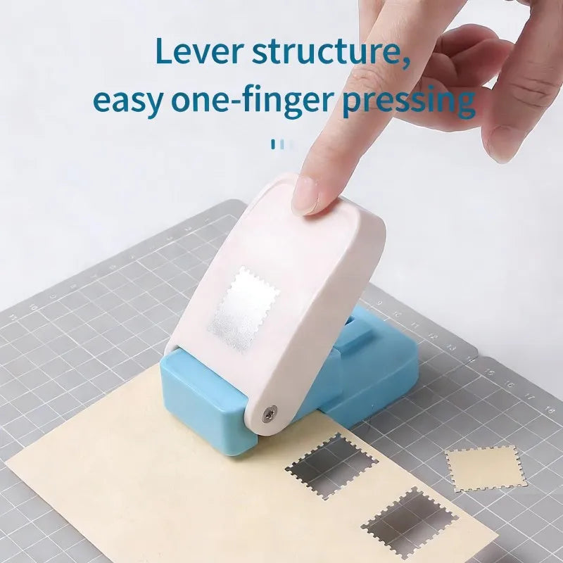 2-in-1 Postage Stamp Paper Punch – DIY Scrapbooking Tool Paper Craft Punch PLUSH
