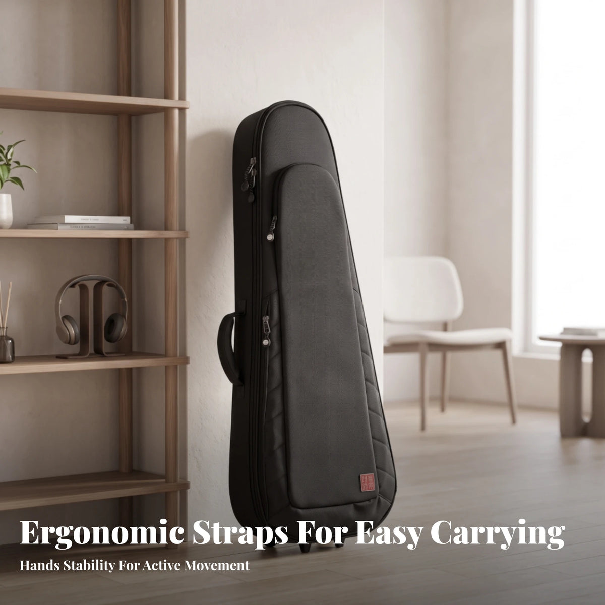 Double Electric Guitar Gig Bag with Wheels & Pockets Guitar Gig Bag PLUSH