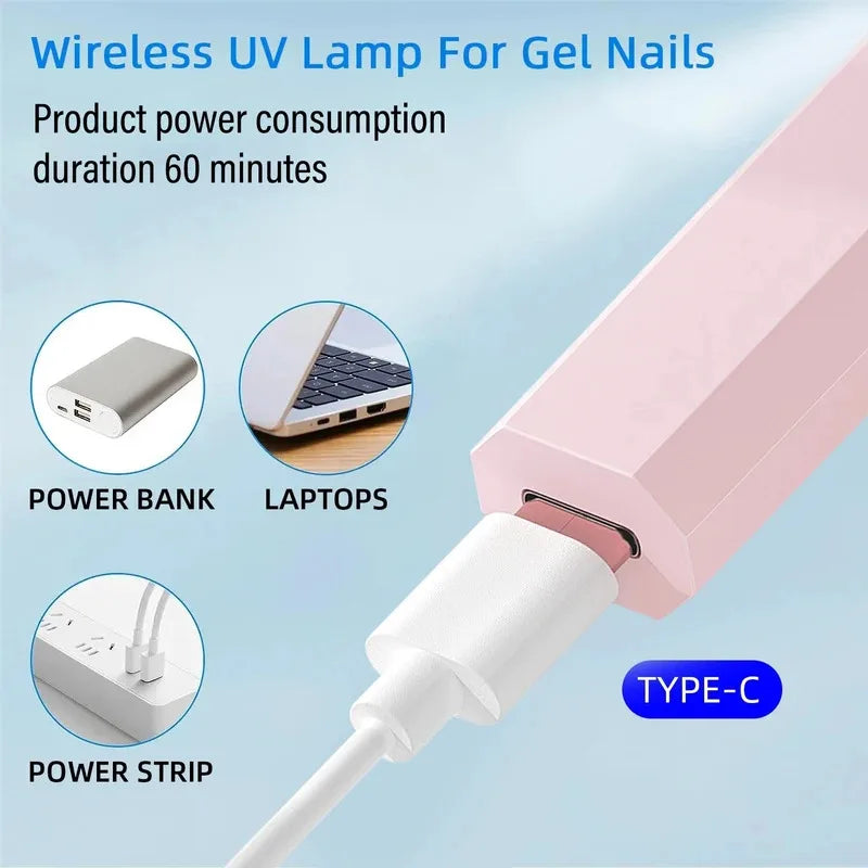 Portable UV LED Nail Lamp – USB Rechargeable Gel Dryer UV LED Nail Lamp PLUSH