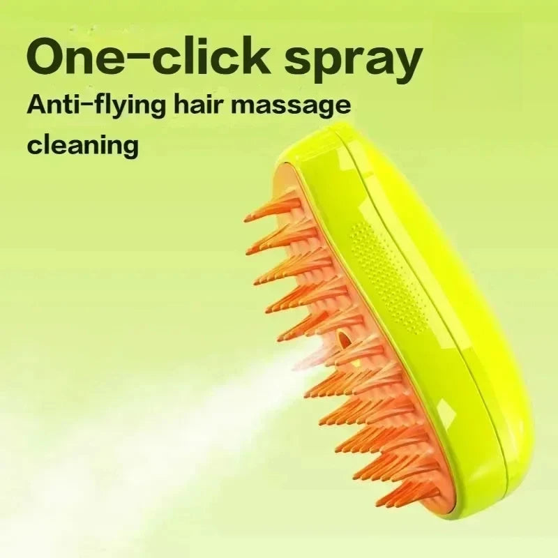Electric Steam Spray Cat Brush – Pet Grooming & Massage Comb Pet Grooming Brush PLUSH