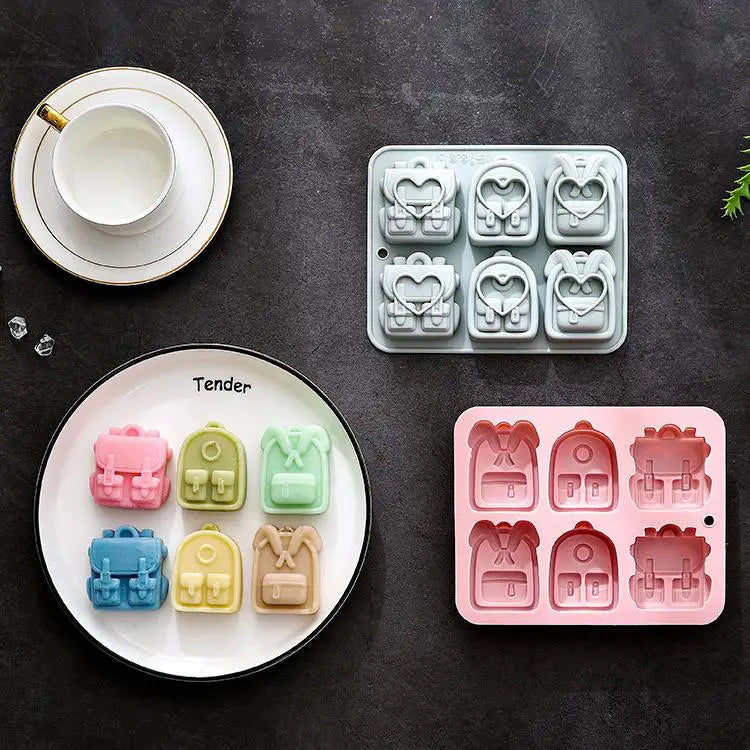 6-Cavity Backpack Silicone Mold – Candy, Chocolate & Ice Silicone Baking Mold PLUSH