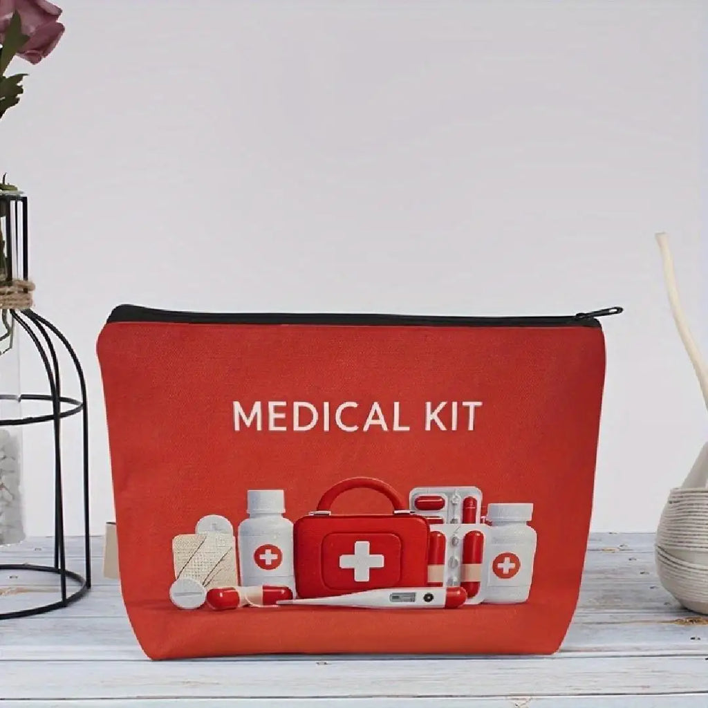 First Aid Kit Makeup Bag – Multifunction Travel Zipper Pouch Travel Makeup Pouch PLUSH