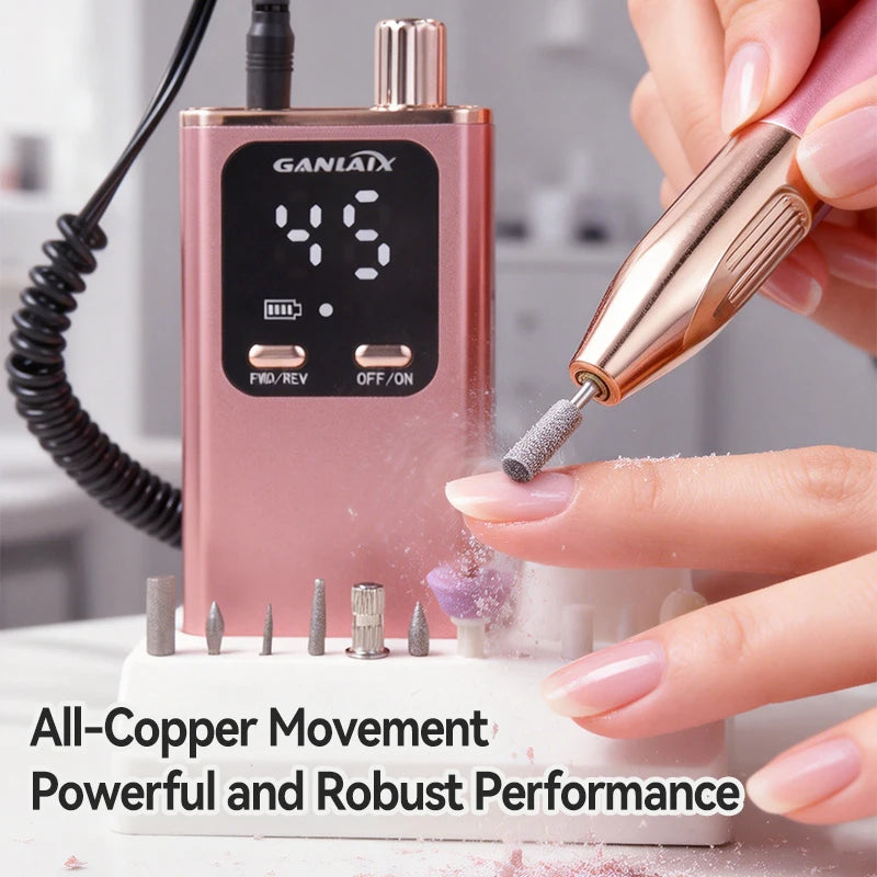 Rechargeable Electric Nail Drill – Gel & Acrylic Grinder Electric Nail Drill PLUSH