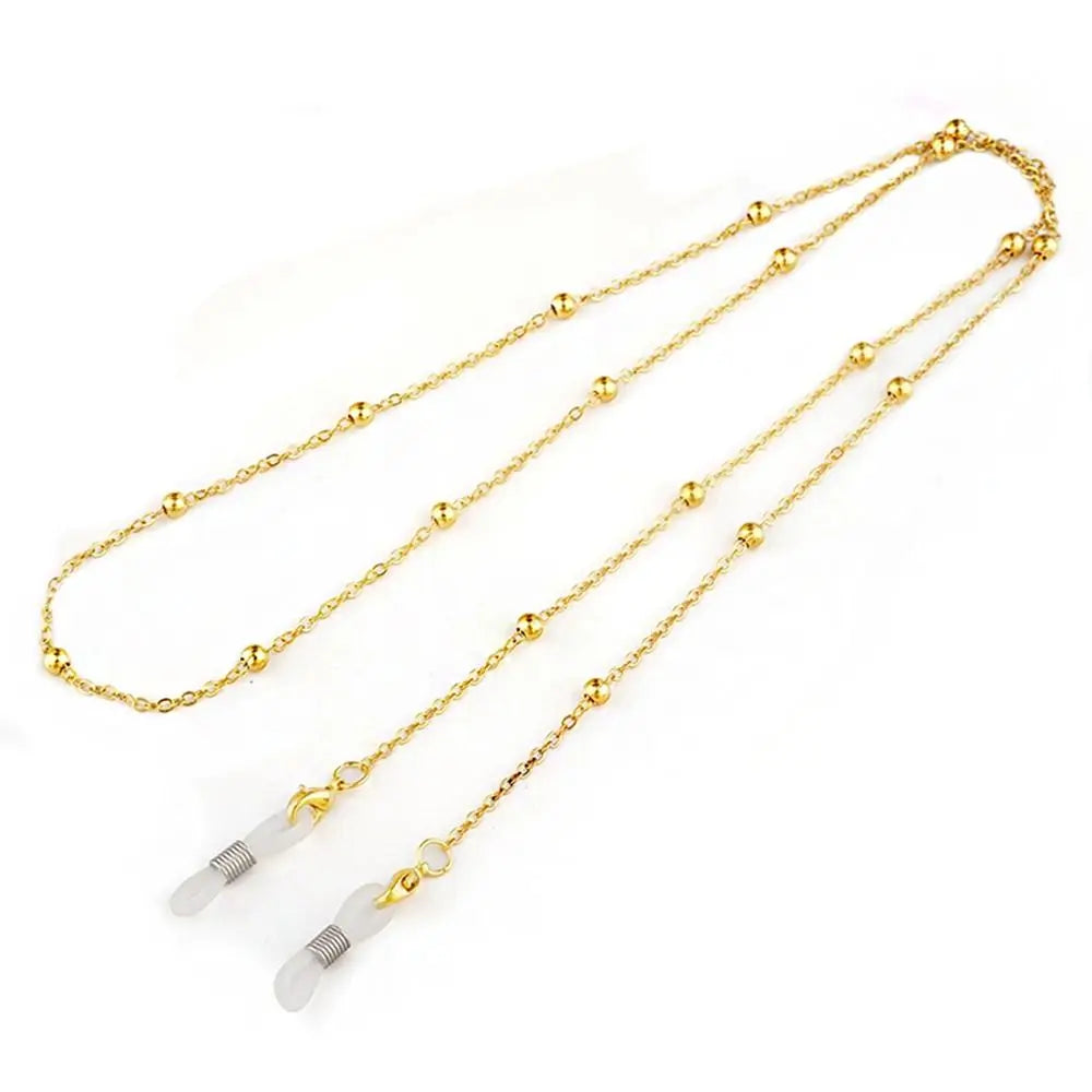 Metal Glasses Chain Sunglasses Lanyard – Unisex Bead Cord Glasses Chain Lanyard PLUSH