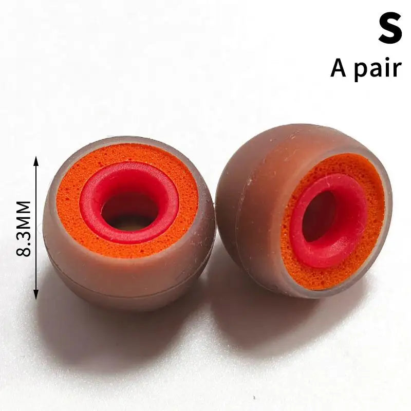 Memory Foam Silicone Earbud Tips – 1 Pair In-Ear Covers Earbud Tip Covers PLUSH A6