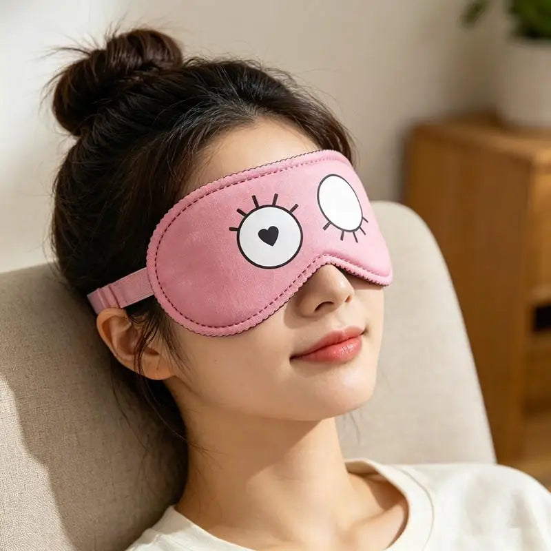 Cartoon Sleep Mask – Cute Concave Blindfold for Women & Men Sleep Eye Mask PLUSH